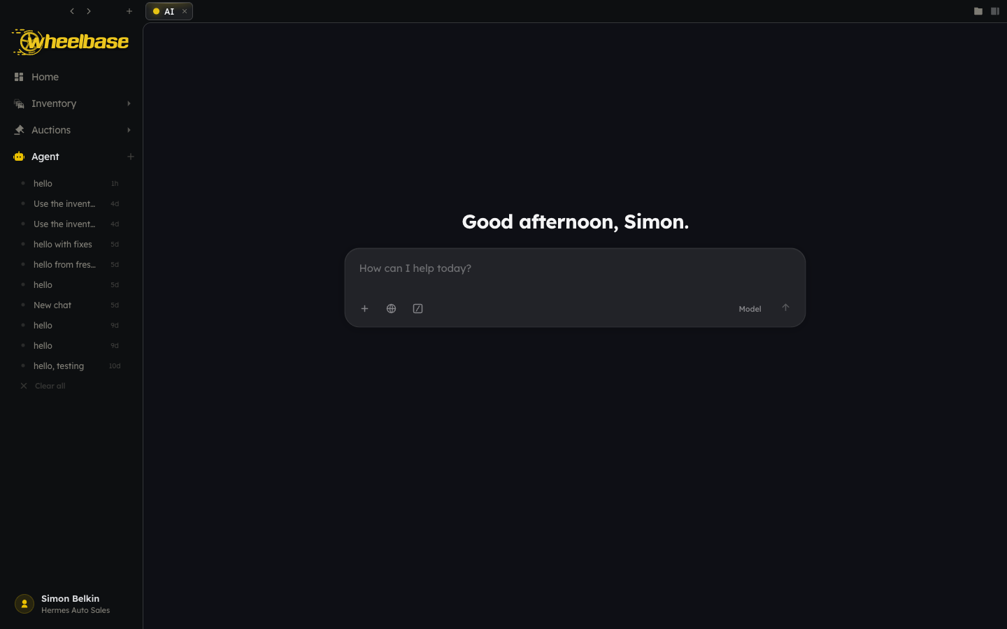The Wheelbase AI co-pilot inside the desktop app